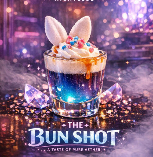 A shot of Tequila, whiskey, or vodka. The Bun Shot is a specialty only to be bought to take directly off of one of our lovely Bun Courts! The shot can be taken anywhere on our buns you so desire. Item: Varies Price: 100,000G